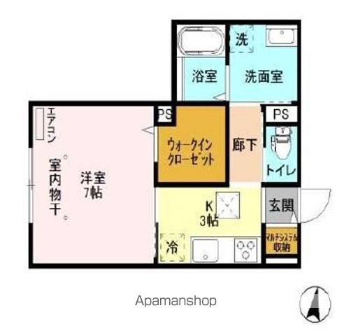 【船橋市前原西のアパートの間取り】