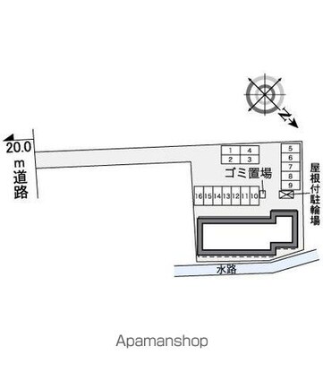 レオパレスパーチェ[1K/28.02m2]の配置図