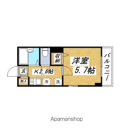 アイビー千川[1K/19.97m2]の間取図