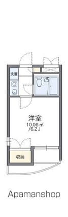 レオパレスＲＸ早稲田第２[1K/18.33m2]の間取図