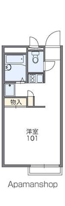 レオパレスグレースフジⅡ[1K/20.28m2]の間取図