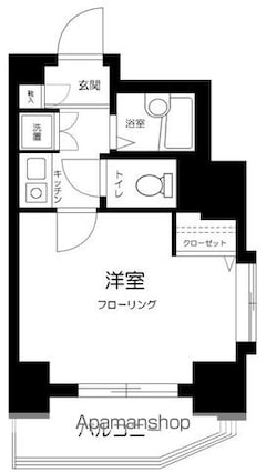 東京都豊島区北大塚３丁目[1K/22.21m2]の間取図