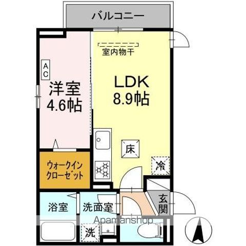 Ｄ　ＰＡＩＮＡ　宿河原７の間取り