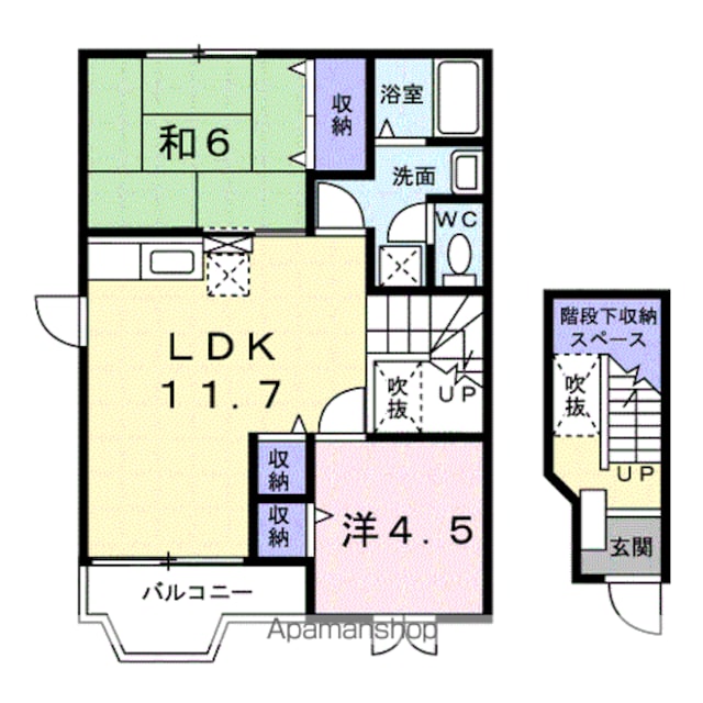 プランタンΒ[2LDK/58.12m2]の間取図