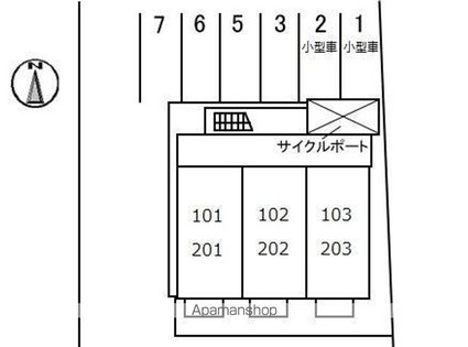 フレグランス米谷[1K/24.85m2]の配置図