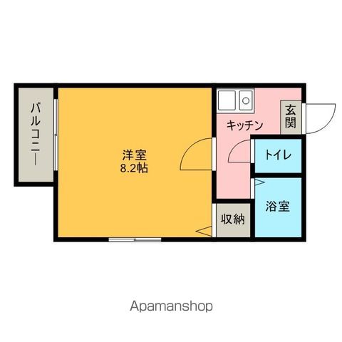 【福岡市東区若宮のハイツの間取り】