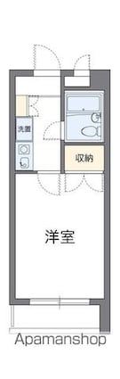 レオパレスＲＸコスモＭ[1K/21.6m2]の間取図