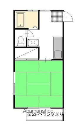 ピュアハウスえびうち[1K/26.4m2]の間取図
