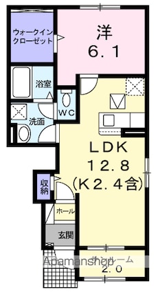 東京都青梅市野上町１丁目[1LDK/50.13m2]の間取図