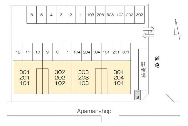 カトレア・メサⅡ[2LDK/55m2]の配置図