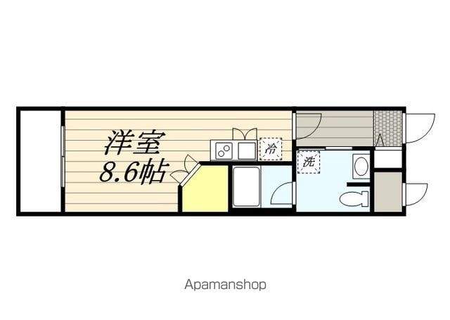 東京都武蔵野市境５丁目[1K/27.25m2]の間取図