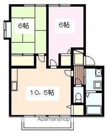 ソレジオＫＡＮＤＡ　Ａ[2LDK/51.04m2]の間取図
