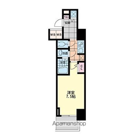 SーRESIDENCE難波BRILLERの間取り写真