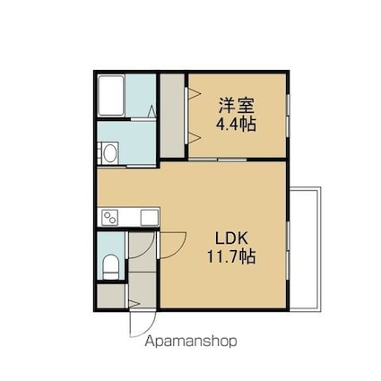 ａｍｉ本町[1LDK/36.24m2]の間取図