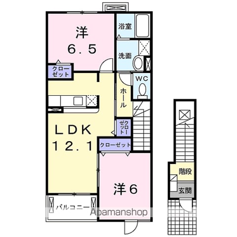 レジデンス カレント Aの間取り写真