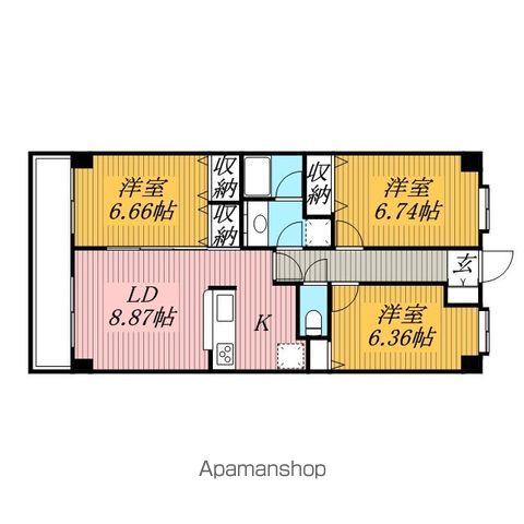 【千葉市花見川区幕張本郷のマンションの間取り】