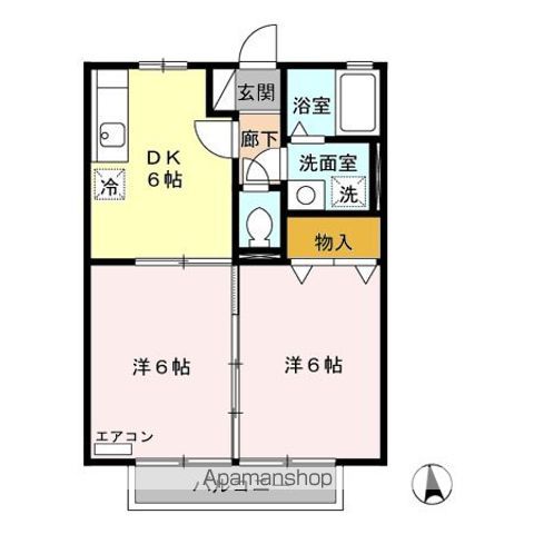 セジュール札元 A棟の間取り写真