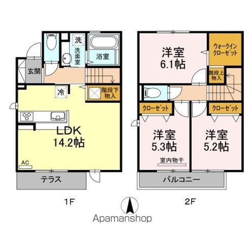 【ＤーＲＯＯＭ古賀駅東の間取り】