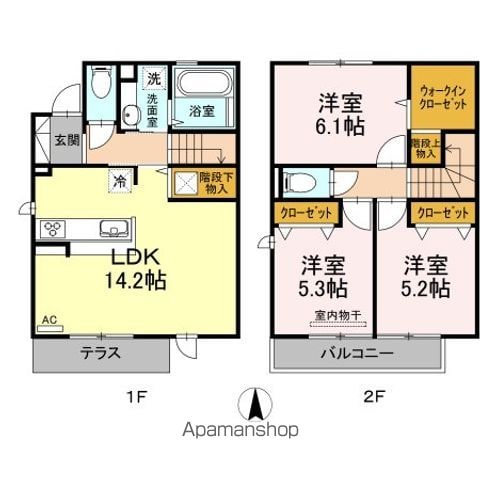 ＤーＲＯＯＭ古賀駅東の間取り