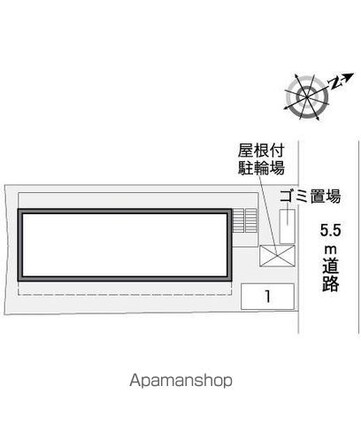 レオパレス琵琶湖[1K/20.28m2]の配置図
