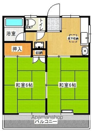 コーポメグ[2K/34.78m2]の間取図