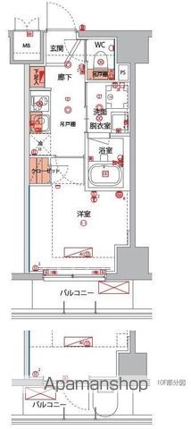 ハーモニーレジデンス横浜大通り公園EIRAKUの間取り