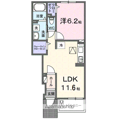 【ホワイトルーム恩地の間取り】