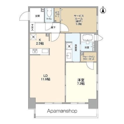 アリュージュ両国[1SLDK/59.15m2]の間取図
