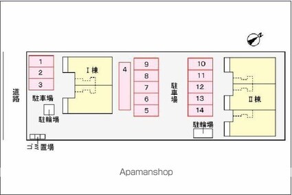愛知県小牧市大字三ツ渕[2LDK/57.63m2]の配置図
