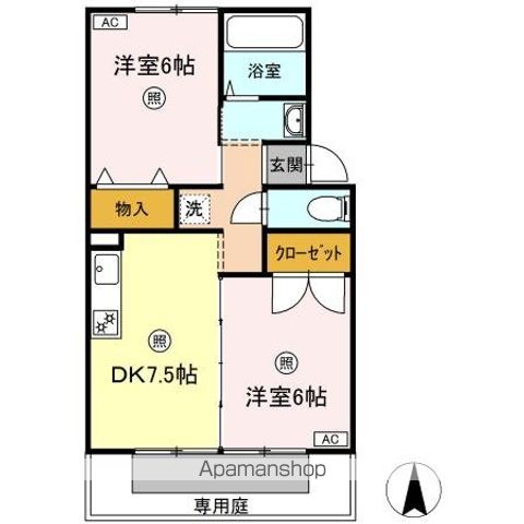 ファミール桃の郷 A棟の間取り写真