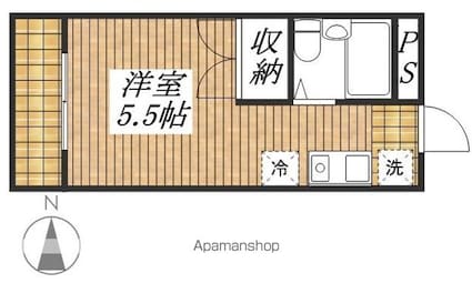 パークアベニューデュエット東恋ヶ窪[1R/13.5m2]の間取図