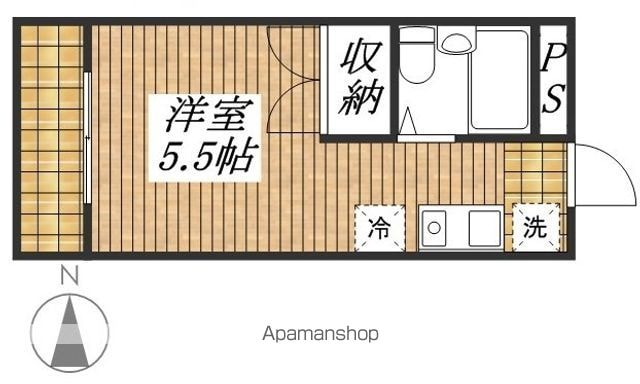 パークアベニューデュエット東恋ヶ窪[1R/13.5m2]の間取図