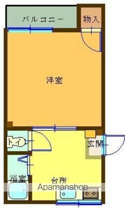 メゾン美和[1K/21.87m2]の間取図