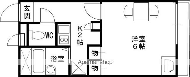 レオパレス甲東の間取り写真
