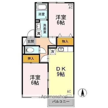 ＳＥＴＴＬＥ　ハバラ[2DK/50.27m2]の間取図