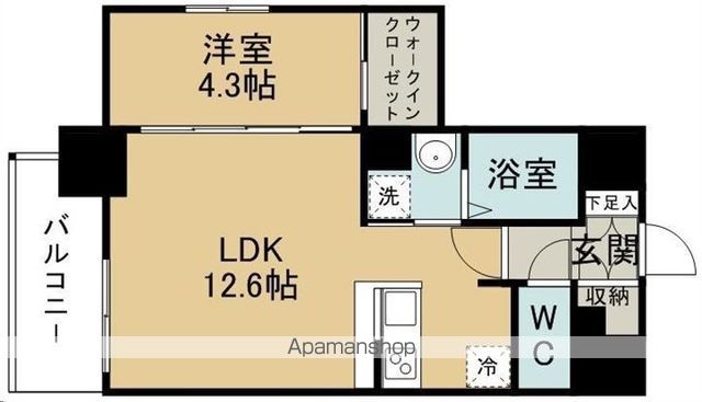 プラチナスイート五橋駅ガーデンコートの間取り写真