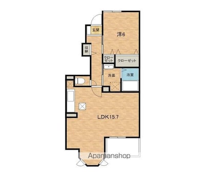 ピアッツァ羽倉崎[1LDK/52.74m2]の間取図