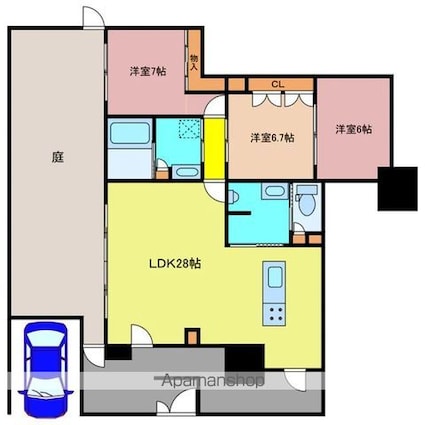 アメニティ石山寺リバープレミア[3LDK/116.91m2]の間取図