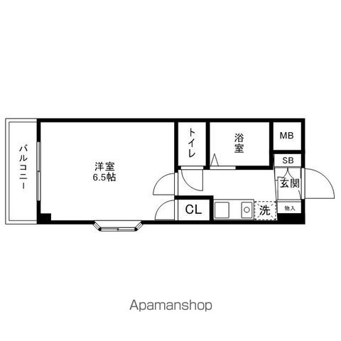 福岡市中央区六本松のマンションの間取り