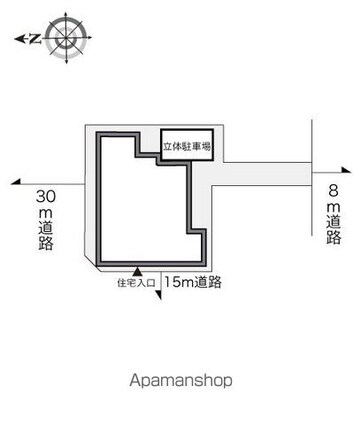 レオパレスＦｌａｔ新栄[1K/25.18m2]の配置図