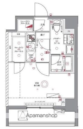 ユリカロゼＡＺ亀戸Ⅱ[1K/26.32m2]の間取図