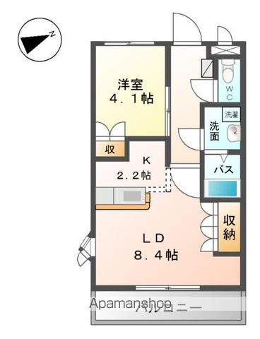 【和歌山市湊のアパートの間取り】