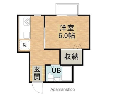 シャルマンひらの[1K/21m2]の間取図