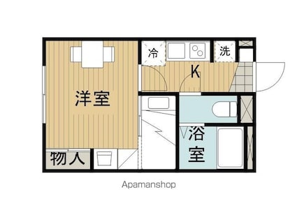 レオパレスレスポワール[1K/23.18m2]の間取図