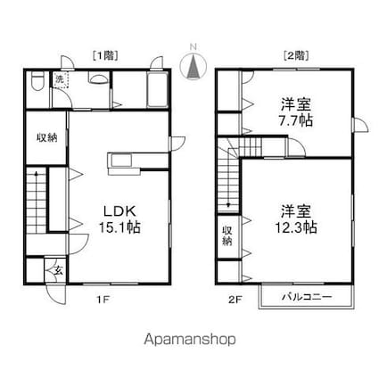 長野県長野市箱清水２丁目[2LDK/83.5m2]の間取図