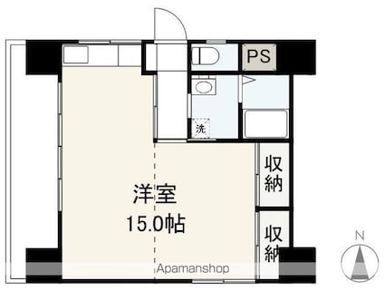 センチュリーハイツ[1R/41.54m2]の間取図
