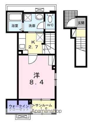 サンリット・ファイン[1K/36.33m2]の間取図