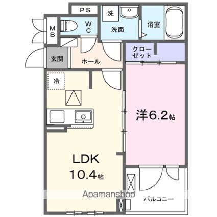 祇園３丁目アパート　　　　　　　　　　　　　　　　　　　　　[1LDK/40.14m2]の間取図