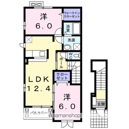 サニーヴィラ・Ⅲ[2LDK/58.52m2]の間取図