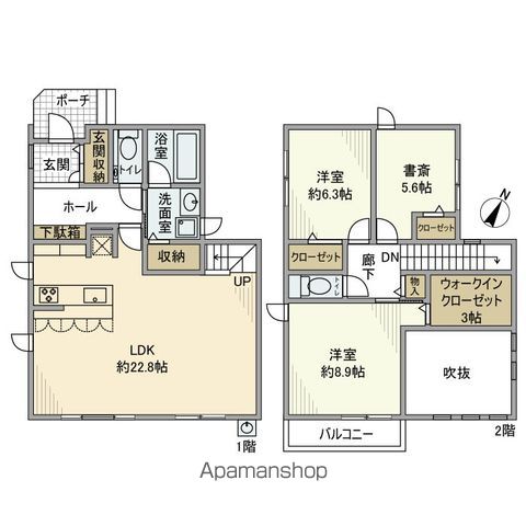 小田急電鉄江ノ島線 藤沢本町駅 徒歩5分 2階建 築8年の間取り写真